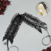 Dark gothic punk rivet headband subculture yk niche headgear lace rivet cross versatile hair accessories
