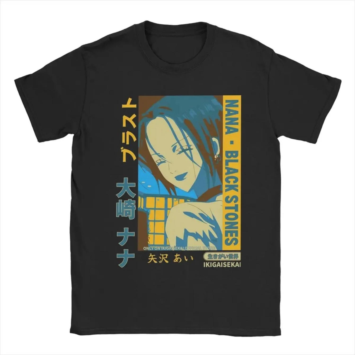 

Funny Nana Osaki Infectious Smile Anime T-Shirt for Men O Neck 100% Cotton T Shi Short Sleeve Tees Anime Cotton Men s S чёрный