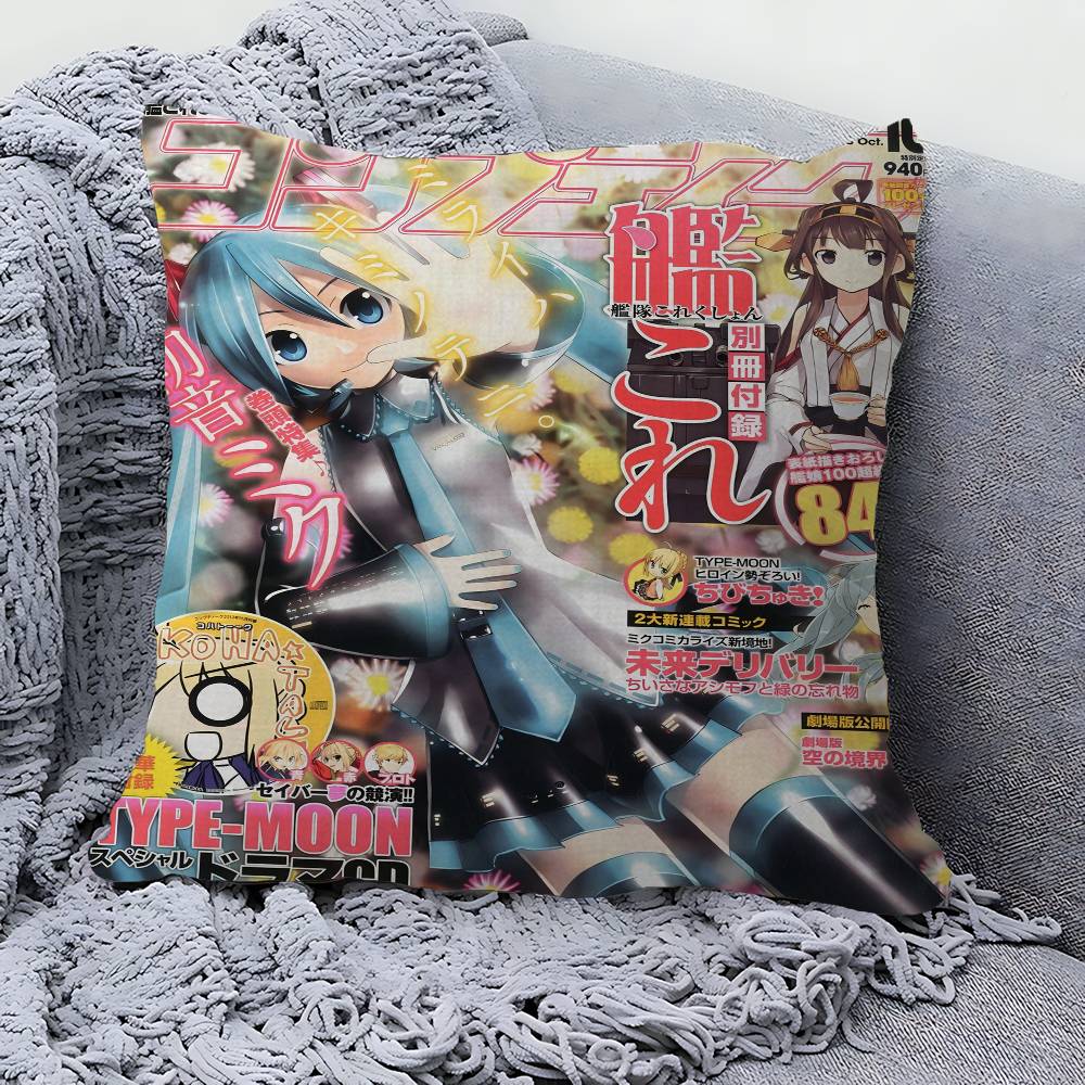 Anime HHatsunes MMikU Cushion Cover Inches Farmhouse Decor Home Throw Pillow Covers For Couch Decorations
