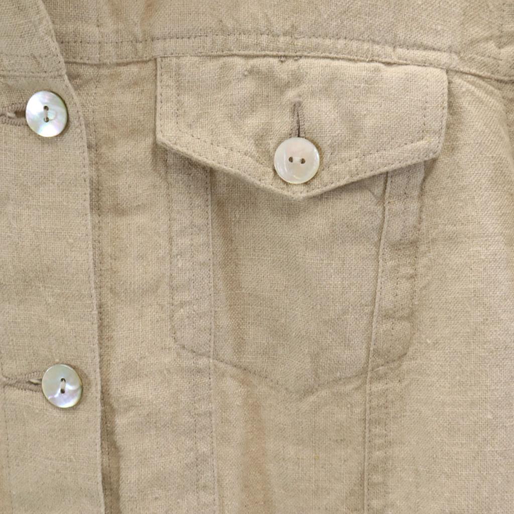 CHARTER CLUB Linen Jacket M Beige Women Used