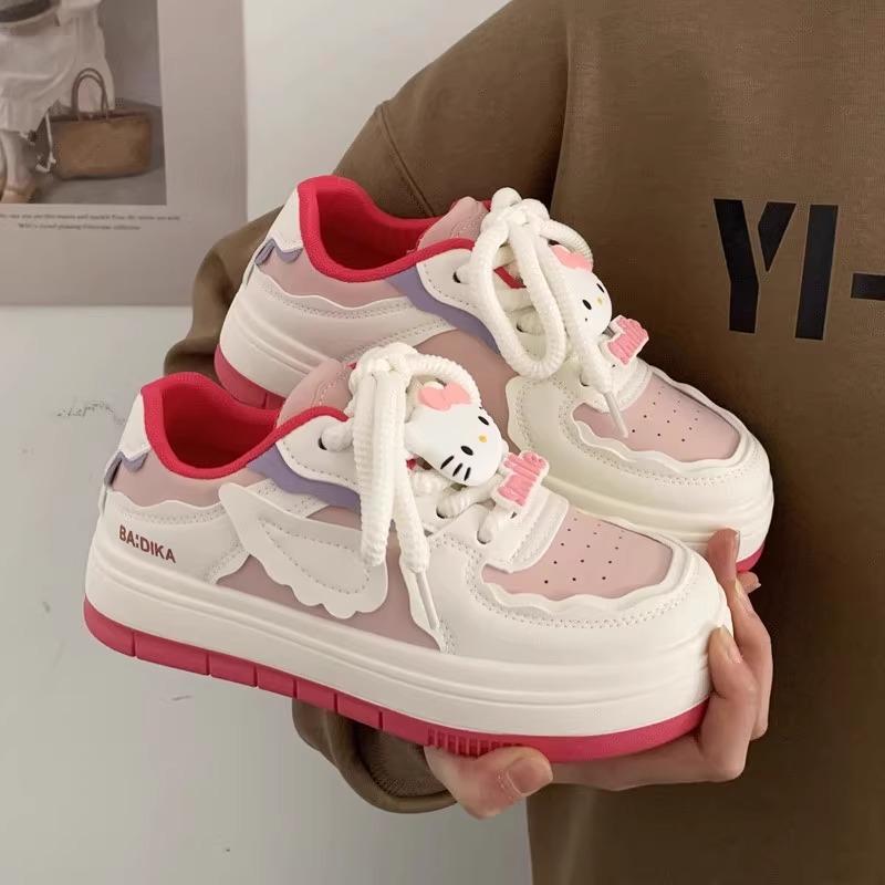 

Женские туфли Big Head, черно-белые, с пандой, студенческие, универсальные, на толстой подошве, весенние, белые туфли 40 розовый