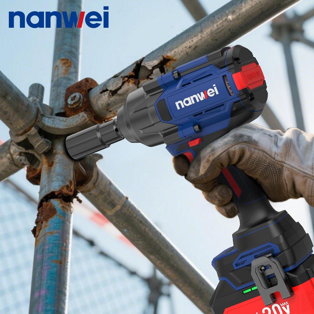 NANWEI 800N Electric Impact Wrench, Size 1/2, Adjustable Torque 500N/600N/800N