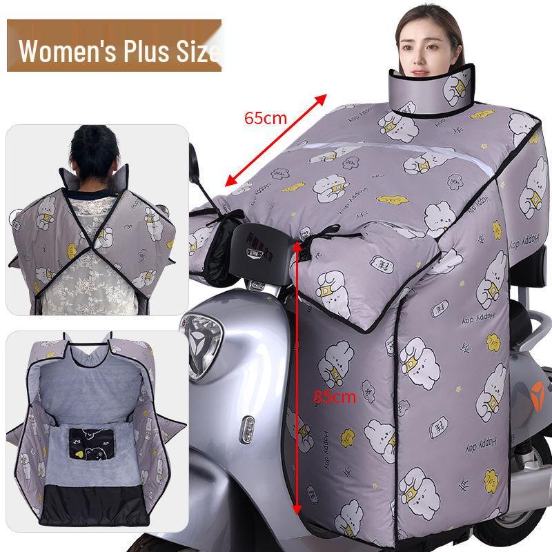 Extra großer, fleecegefütterter, winddichter und wasserdichter Winterschutz für Dreirad/Motorrad