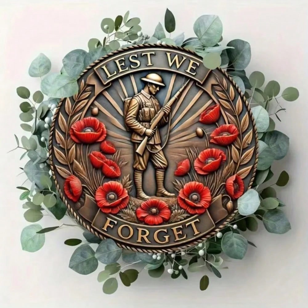 Metal Remembrance Plaque Wall Art Memorial Sign Home Garden Durable Decor 20x20