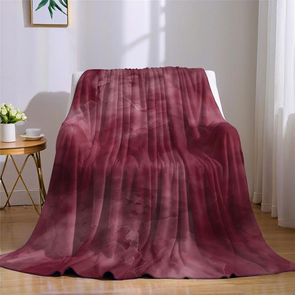 Wine Wash Flannel Blanket Warm Soft Halloween Christmas Couch Warm Cozy Decorative Decor Gift for All Season