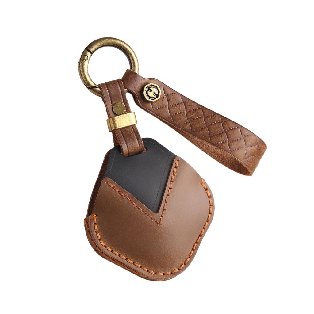 Husă cheie din piele naturală pentru Wuling Bingo și Baojun Yueye KIWI Qingkong EV - Breloc bărbătesc