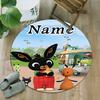 Customizable B-Bing Bunny Round Non-Slip Carpet - Ideal for Garden, Picnic, Office, Perfect for Decoration, Suitable For All Seasons