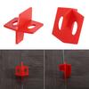 50Pcs Tile Leveling System Tile System, PP 1/16 3 Side Spacer   And T Shape Tiles Levelers Red Tile Spacers Clips Tile Tools for Professional Cera