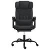 Office Chair with Reclining Function Black Faux Leather
