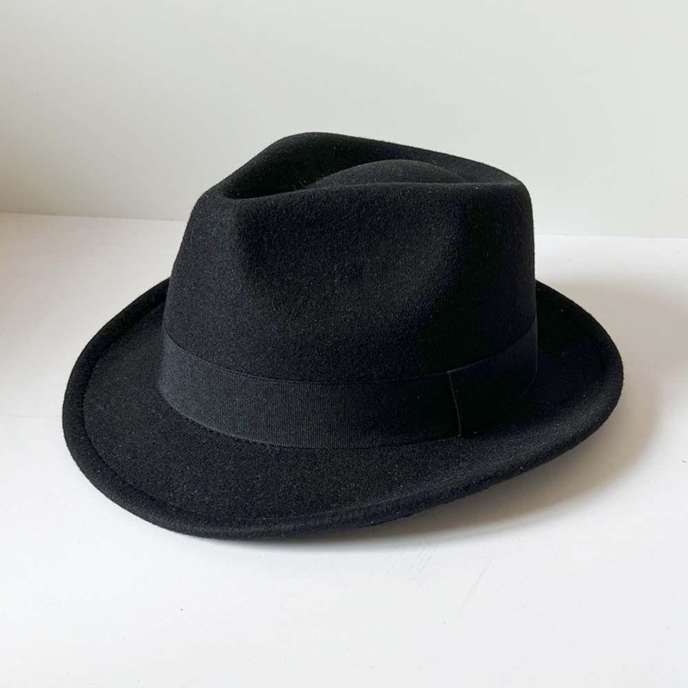 Cappello Fedora Classico Cappello Vintage in Feltro di Lana Cappello da Gentleman Berretto Trilby Uomo / Donna
