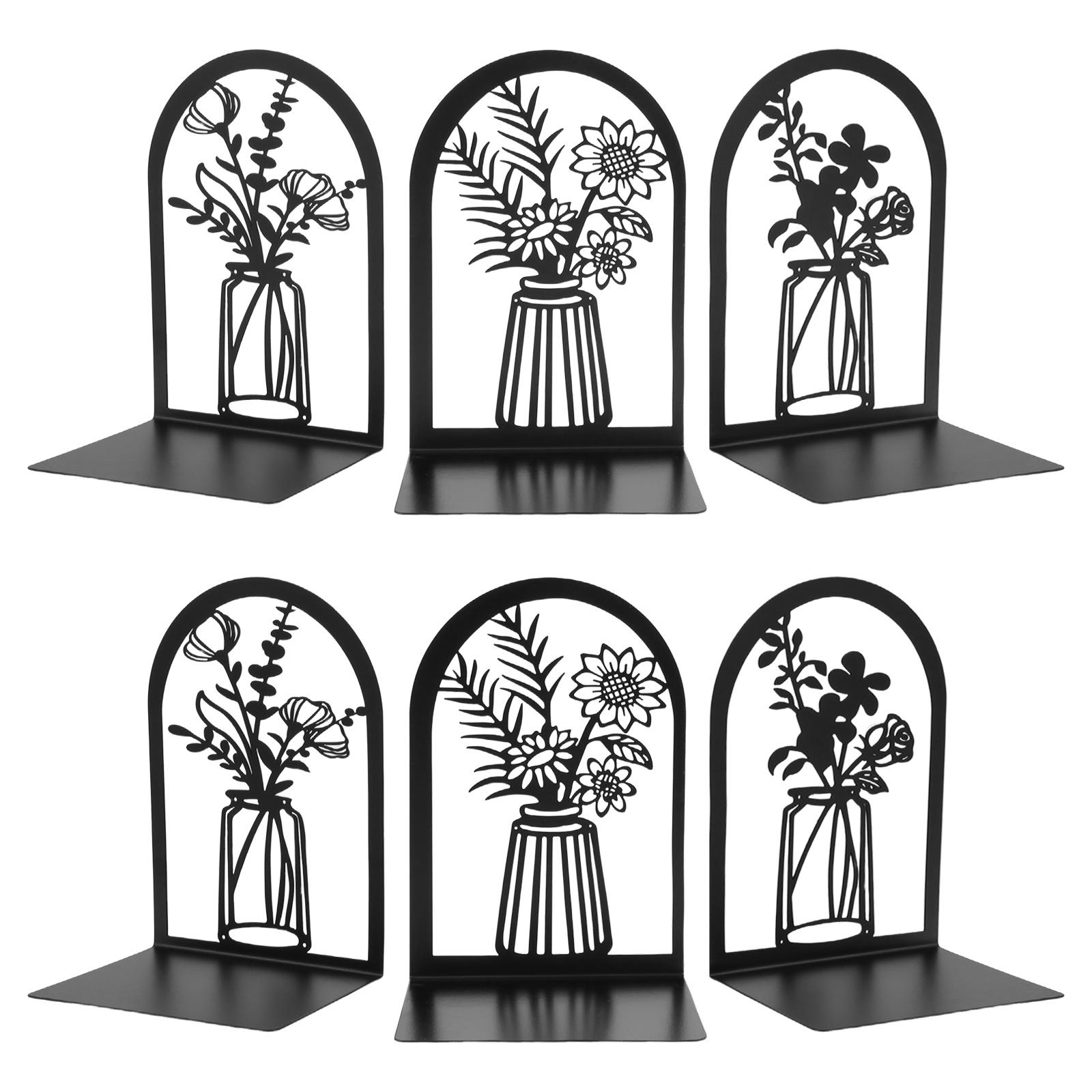 

6 шт. Металлическая подставка для книг Настольный Нескользящий Книгодержатель Органайзер для книг студента Современные Декоративные Стеллажи для хранения книг для офиса