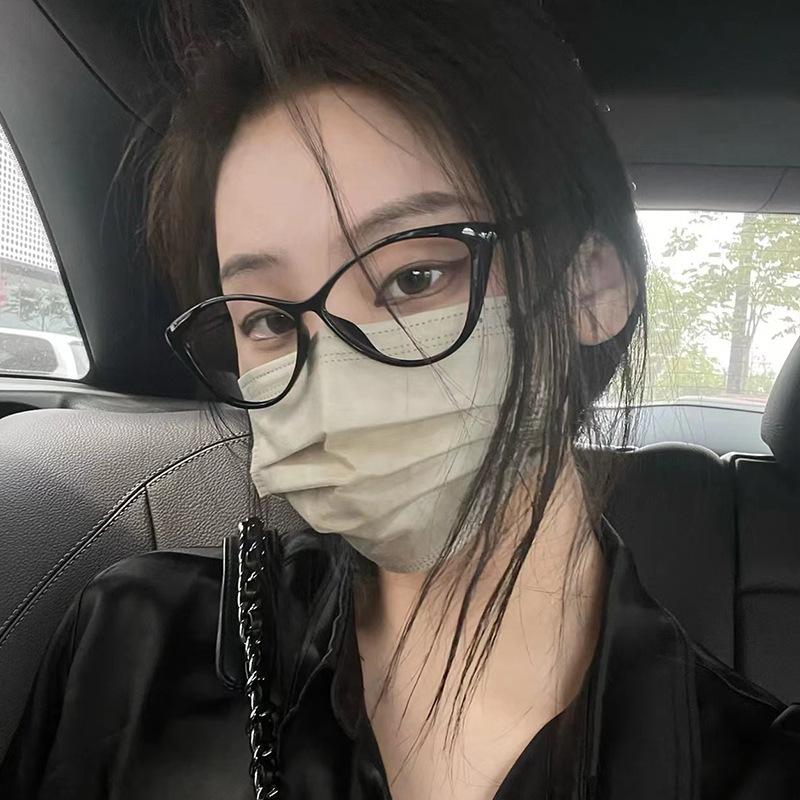 Cat Eye Transparent Myopia Glasses Women High-definition Eyeglasses New Fashion Vintage Large Eyewear -0.5 To -4.0