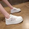 Internet Celebrity Platform White Shoes Women Ins Tide 2025 Summer New Comfortable Breathable Lightweight Height Increase Casual Board Shoes Women