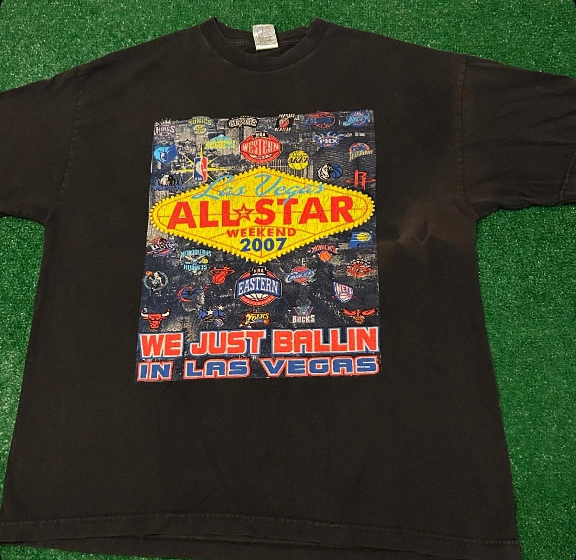 

Vintage NBA ALL Star Las Vegas 2007 Kobe Lebron Ballin VTG Shirt Mens Size XL 4XL