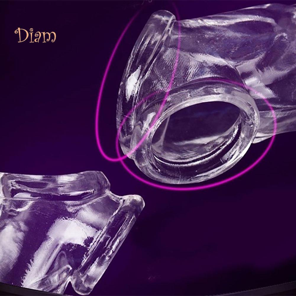 Lollipops Male Reusable Penis Sleeve Dildo Extender Enlargement Delay Ejaculation Sex Toy