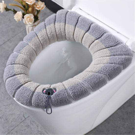 2Pcs Universal Soft Washable Thick Toilet Seat Cover Home Hotel Closestool Pad