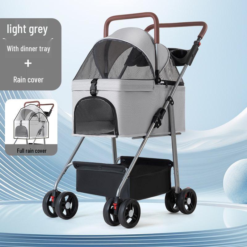 Compact Foldable Pet Stroller for Dogs and Cats