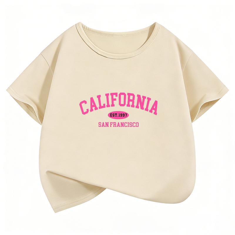 California West Coast San Francisco Letter Shirts Funny Kids Childrens Tshirt Boys Girls Casual Top Tee Summer Spring 110
