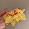 Super fairy yellow flower earrings 2025 new small fresh and sweet stud earrings light luxury temperament seaside vacation style earrings