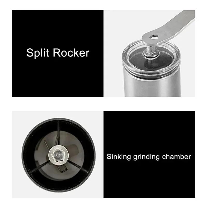 Manual Coffee Grinder Ceramic Burr Mill Hand Crank Household Crusher Coffee Bean Tools Portable Hand Coffee Machine Grinder