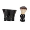 Shaving Brush Soft Artificial Bristle Professional Safe Black Shaving Brush Bowl Tool for Barber