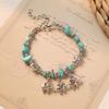 Retro bracelet niche design literary Tibetan silver amethyst butterfly bracelet women's accessories