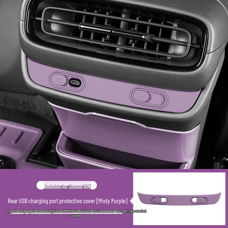 Xiaomi SU7 Rear Seat Fridge & Air Vent Cover with USB Port & Car Door Button Protector
