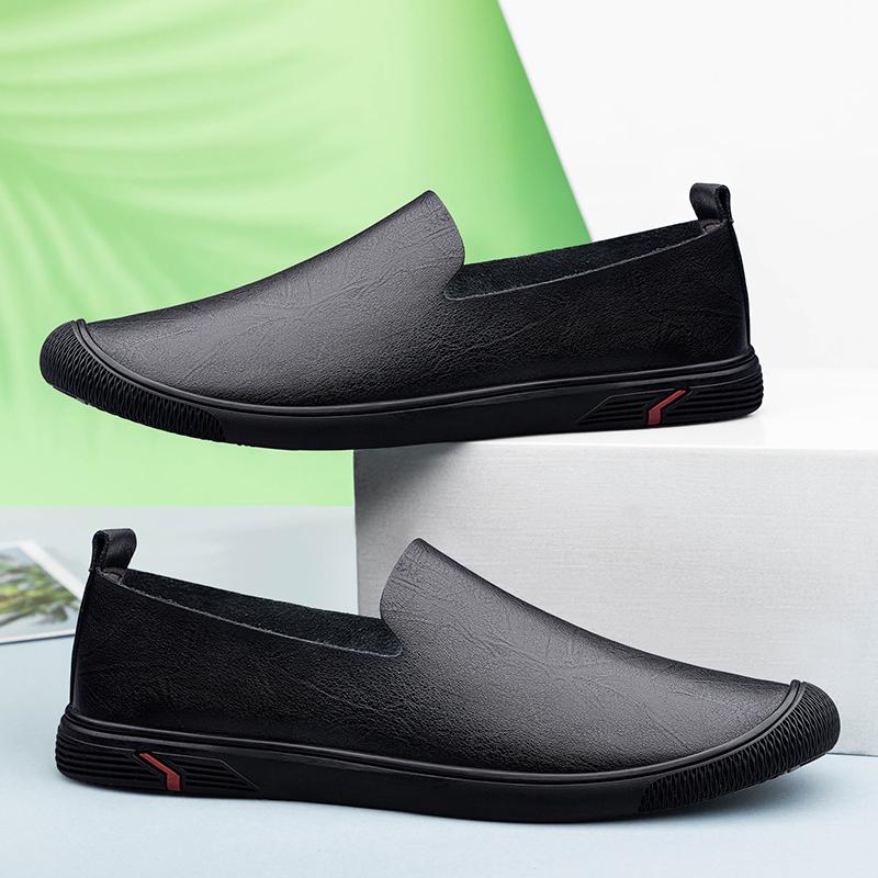 Fashion Genuine Leather Men Loafers Summer Casual Shoes Moccasins Men's Casual Slip On Flats Fashion Male Driving Shoes Walking Shoes