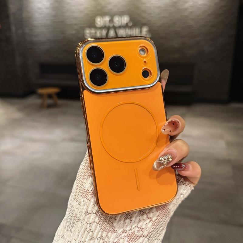 Frosted For Magsafe Lens Glass Protect Case For iPhone 17 16 15 14 13 12 11 Pro Max Magnetic Wireless Charge Cover Fundas