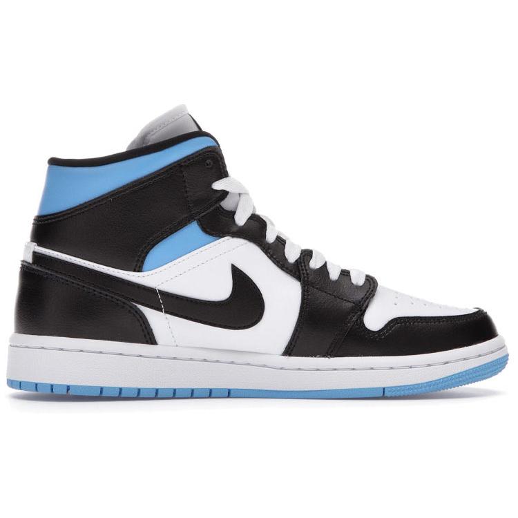 Air Jordan 1 Mid 'University Blue Black White' Women's BQ6472-102
