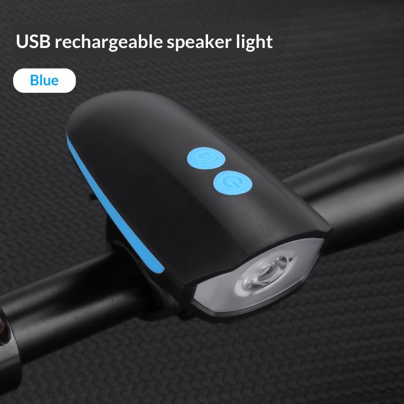 Bicycle Lights Headlights Horn Lights Mountain Bike Night Riding Lights Usb Charging Outdoor Riding Equipment Taillights синий