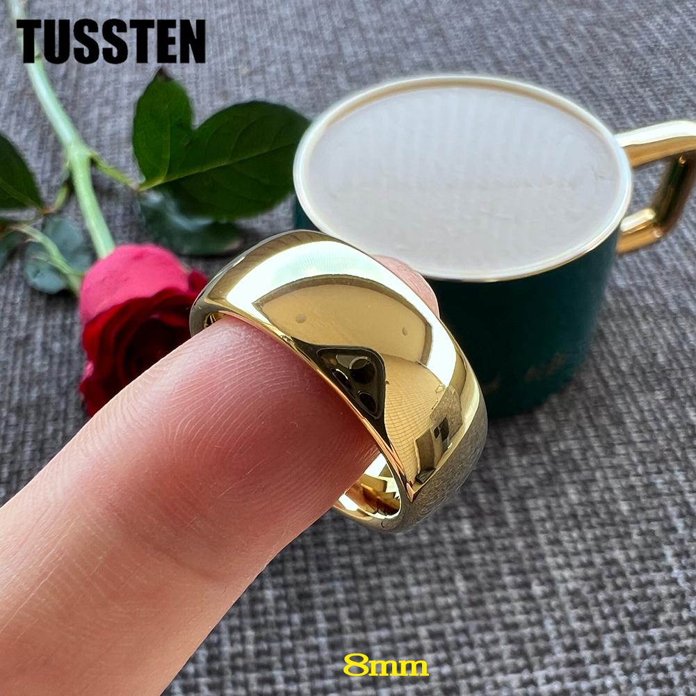 TUSSTEN 2-10MM Herren Damen Ring Ehering Gewölbt Poliert Komfort Passform