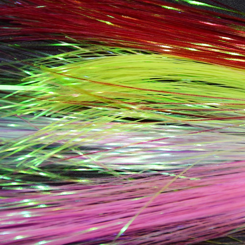 MNFT 11 Packs Crystal Flies decorating Tinsel Fly Tying/Jig Hook Lure Making Materials Holographic Flashabou DIY Bait Wing Tail