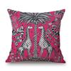 Orange Yellow Blue Pink Purple Tropical Plant Giraffe Unicorn Animal Pattern Toile De Jouy Decorative Pillow Case Cushion Cover