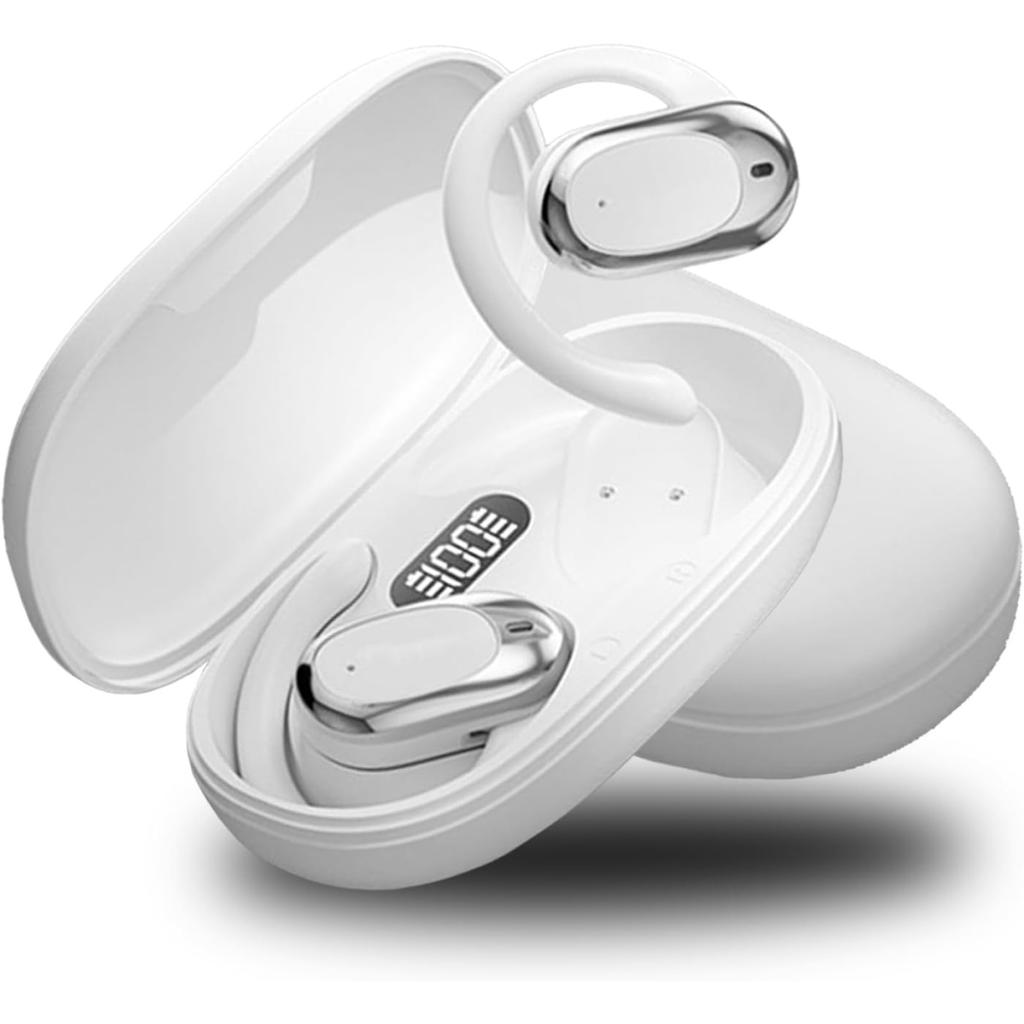 Hanging Ear Earphones Bluetooth 5.4 Open Ear Headphones Wireless Earbuds Ipx5 Waterproof Headsets for Android iOS Workout Gym Sports