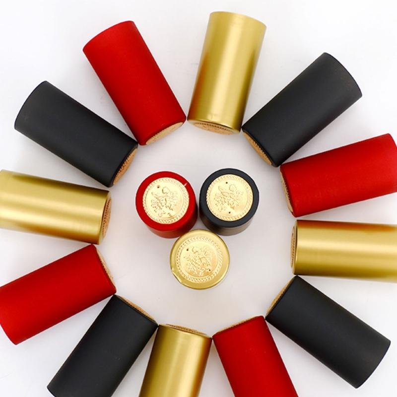 100pcs High Quality PVC Shrink Cap for Wine Easy To Apply with Heat for Quality Maintenance and Decorative Look