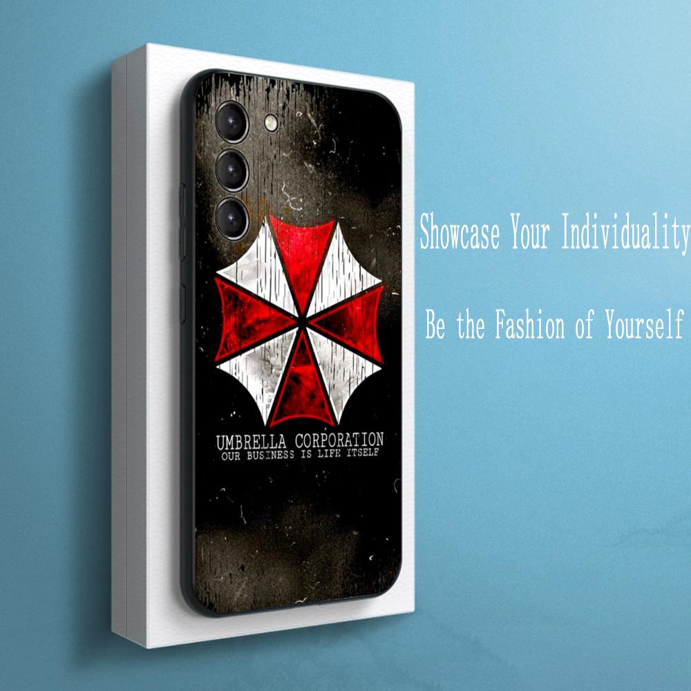 Evil Umbrella cool pattern design ins Phone Case For Samsung Galaxy S25 S24 S23 S22 S21 S20 Plus Ultra Note20 Soft Black