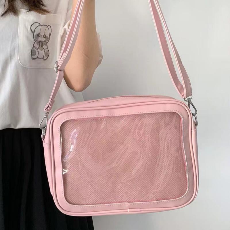 Market-4 Japanse High School Meisjes Crossbody Tassen PU JK Handtassen Transparante Itabag Dames Nieuwe tassen Leren Schoudertas Bolso gray