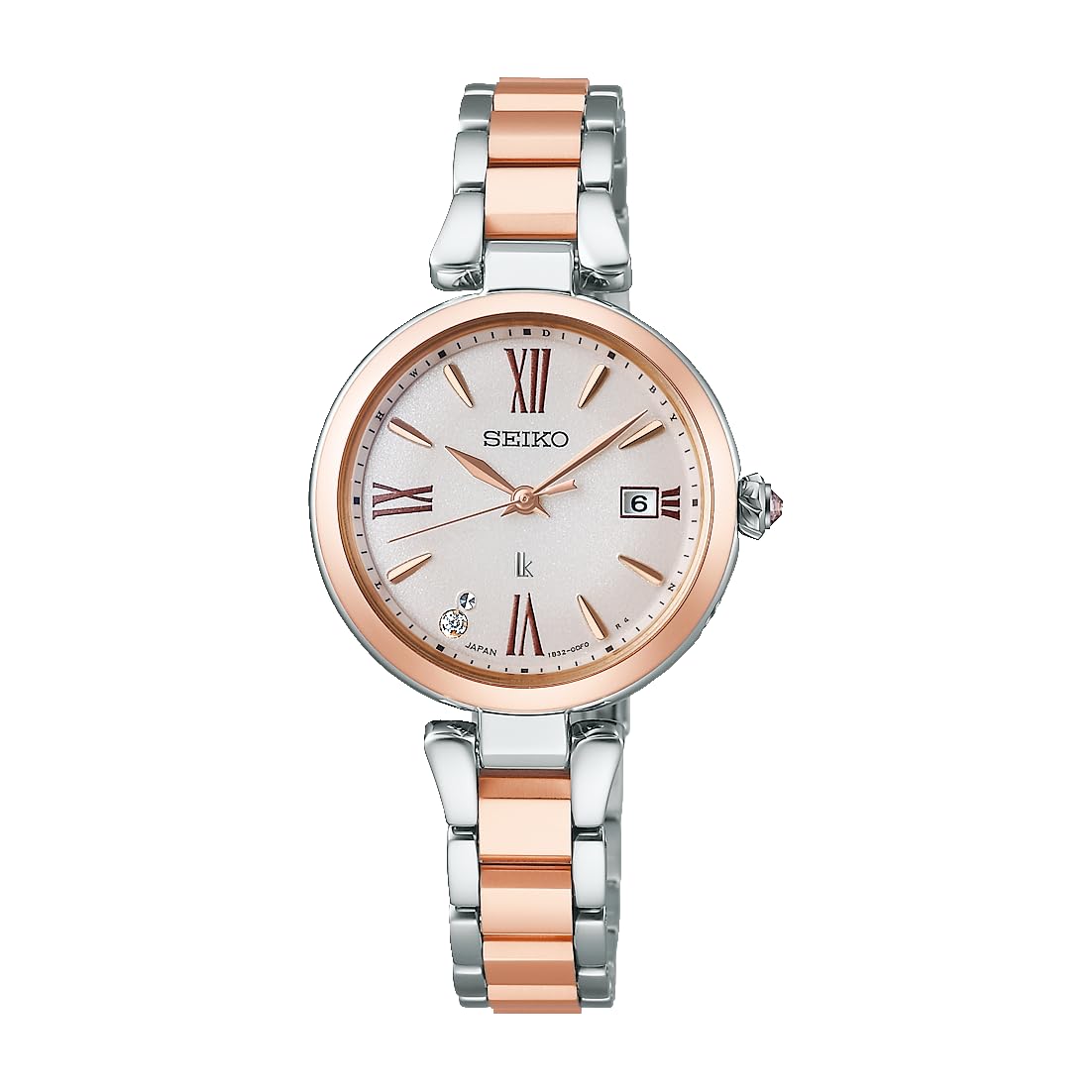 

Seiko Watch Lucia Grow SSQW082 Silver and Pink Gold Watch Women s