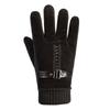 Warm leather gloves Knitted splicing pigskin thickened and velvet outdoor cycling cold-proof men's autumn and winter touch screen gloves