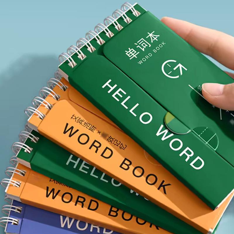 Portable Mini Notebook Pocket Vocabulary Word Book Spiral Notebook Languages Learning Word Check Book School Stationery