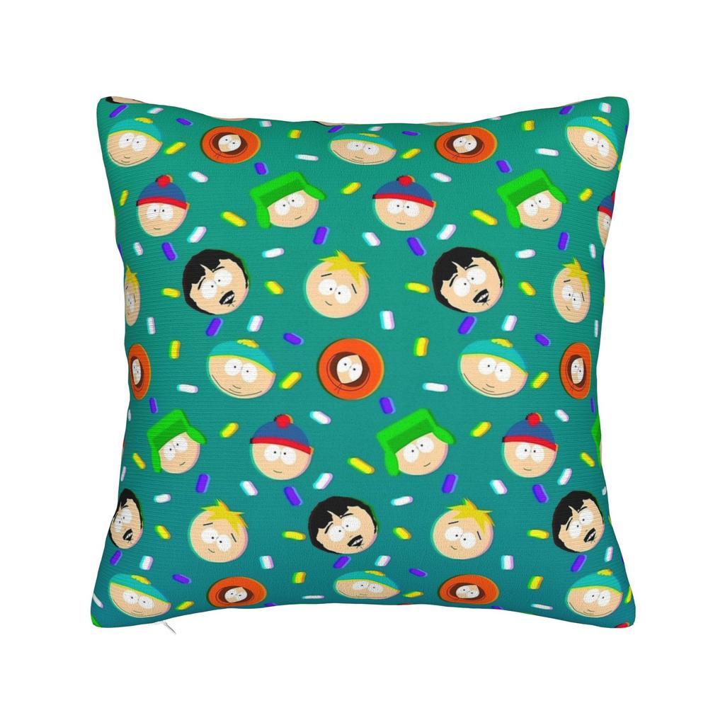 Cartoon Souths Parks Christmas Pillowcase Soft Cushion Cover Decorations Throw Pillow Case Cover Bedroom Square