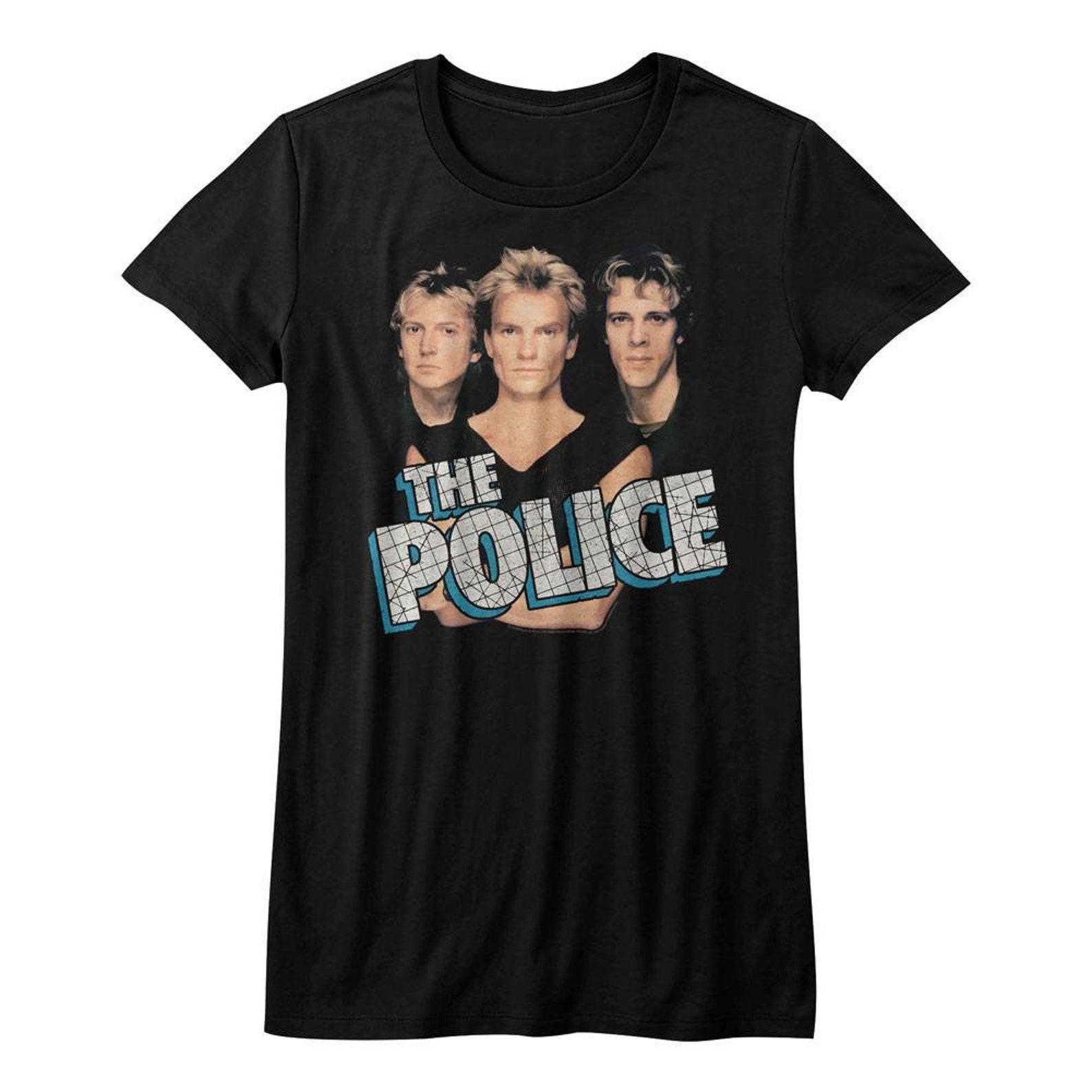 The Police Boys  N  Blue Black Junior Women s T-Shirt 4XL