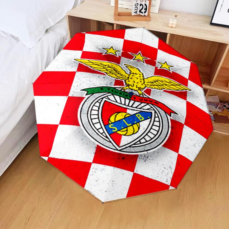 1PC Benfica Football Club Printed Umbrella Folding umbrella, automatic umbrella 8-Frame for Travel, camping Fan gifts Christmas Gifts