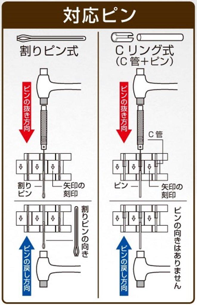 ANEX Watch Band Pin 6 Sets Remover, 3-Piece Set, No. 68-P3 [Bulk Purchase]