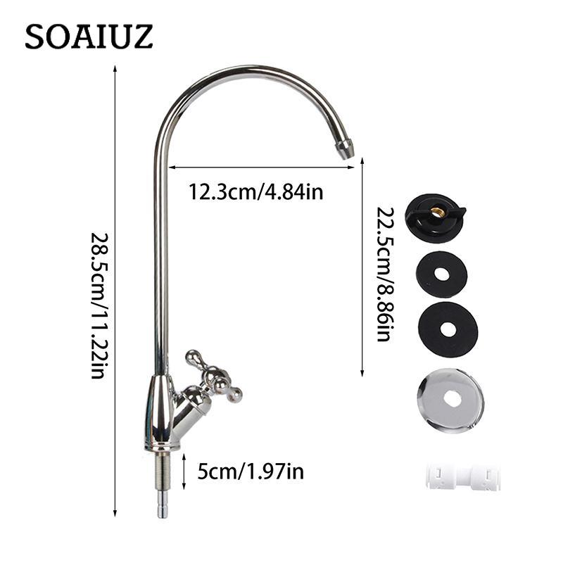 304 Edelstahl Küche 1/4 Zoll Wasserfilter Wasserhahn Verchromt Verbinden Umkehrosmose Wasserhahn Für Trinkwasser Reiniger