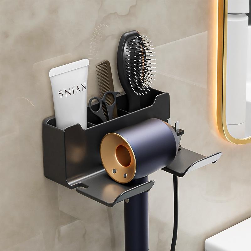 Hair Dryer, Rack, Toilet, Household Wall-mounted Bathroom Bracket, No Punching Storage