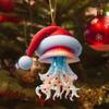 2D Christmas Acrylic Animal Pendants Xmas Tree Horse Cat Dog Drop Ornaments Decorations Christmas Eve Hangings Navidad Supplies