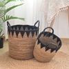 Elegant Woven Cotton Rope Basket Spacious Plant Basket Plant Holder with Handles Perfect for Any Home Setting