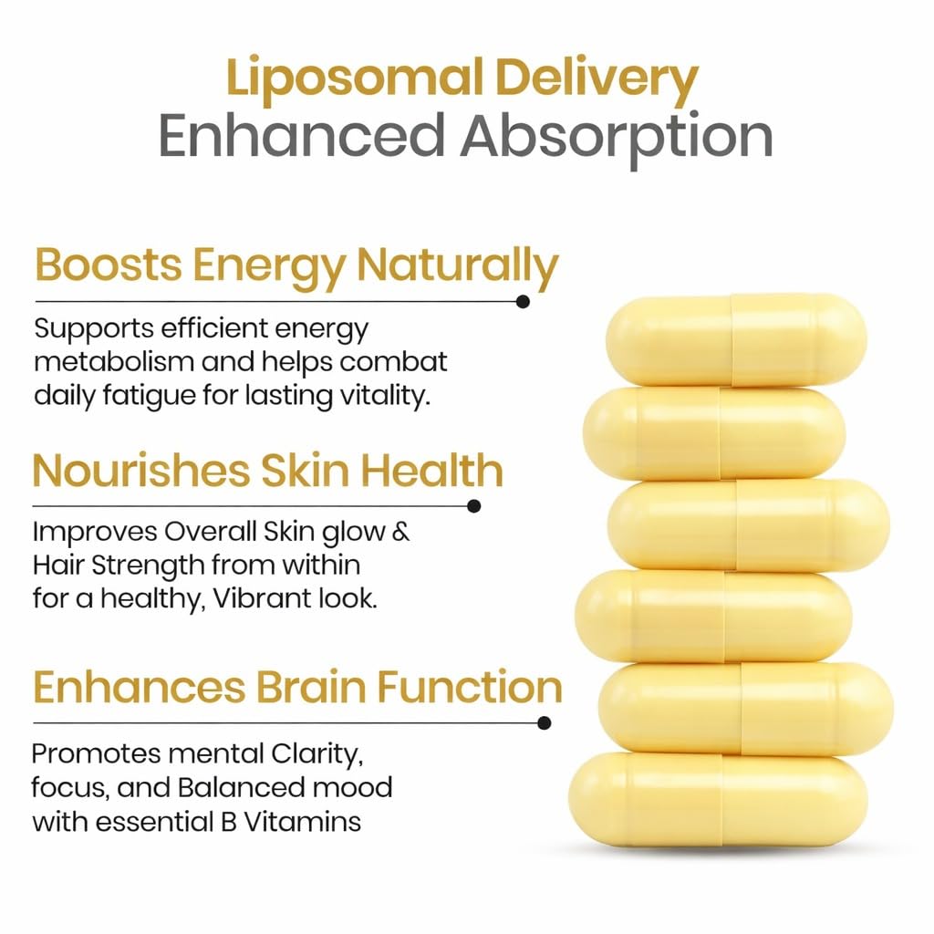 Vlado’s Himalayan Organics Plant-Based Vitamin B Complex 60 Capsules for Energy, Hair, Skin, Nails & Immunity